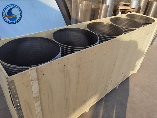 Vee Shaped Rotary Drum Wedge Wire Screen Pipe 904l Cylindrical