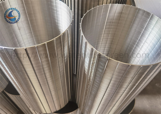Reverse Slot V Wire Wound Filter Baja Tahan Karat yang Dapat Disesuaikan