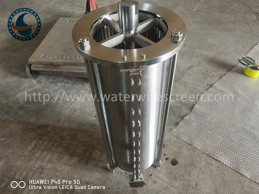 Daya tahan efisien Ss316l Wire Wire Screen Pipe 100 Mikron Kekuatan Tinggi