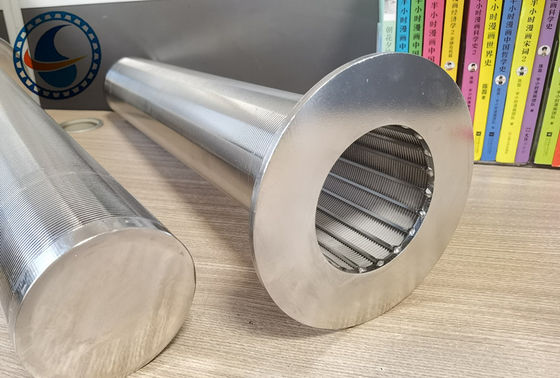 304 stainless steel rod based continuous slot wedge wire mesh filter type from outside to inside wire shape 3*4.6mm V shaped