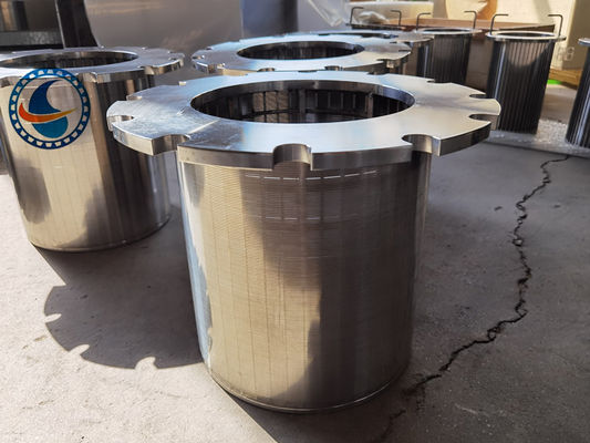 Korosi tahan 500mm Panjang Duplex Baja 2205 Wedge Wire Screen Strainer Pipa Untuk Industri Minyak Dan Gas