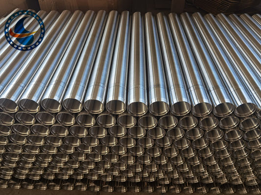 Pipa Saringan Kawat Berbalut Pasir Minyak SS 316L Dengan Bentuk Kawat V 2.28*3.56mm Dan Permukaan yang Dipoles