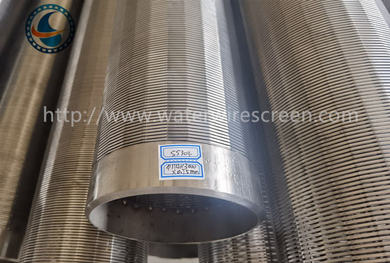 304 Stainless Steel Yah Layar Pipa Tahan Korosi Untuk Slot Air Tanah Ukuran 0.25mm
