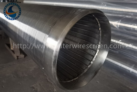 Stainless Steel Od168mm Wedge Wire Screen Pipe Dengan Slot 1.0mm