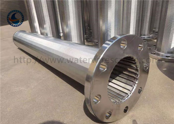 Tidak Ada Penyumbatan Lebih Sedikit Tekanan Jatuhkan Pipa Layar Kawat Wedge Slot 0,02mm