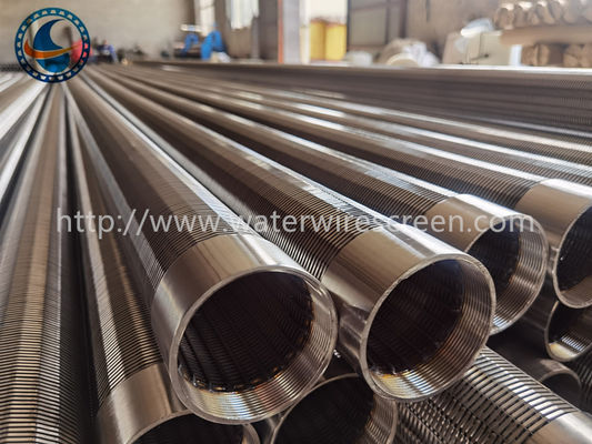 304 Stainless Steel Threaded Coupling 114mm Wedge Wire Screen Pipe Semua Dilas