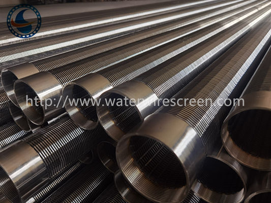 Grade 304 Stainless Steel V Berbentuk 219mm Wedge Wire Screen Pipe Semua Dilas