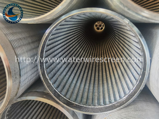 1.0mm Slot Dibungkus Johnson Wedge Wire Layar Saringan Pompa Pasir Filter