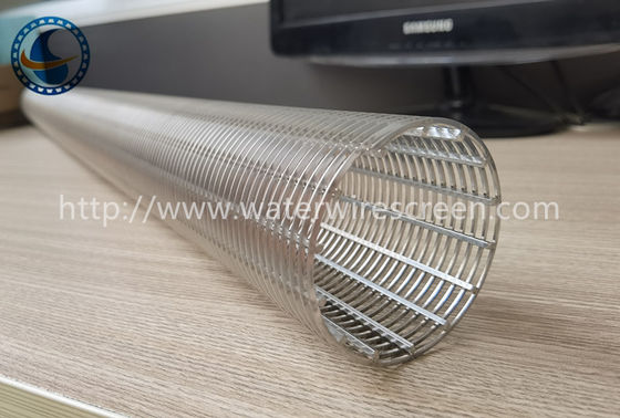Ss304 Pure Round Winding 2mm Slot Wedge Wire Screen Tube Pemisahan Cairan Padat