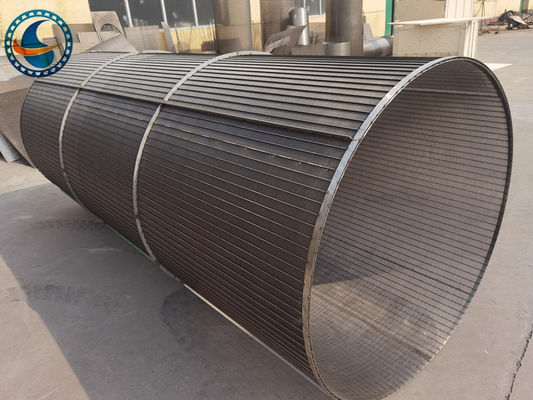 304 Ss Slotted Wedge Wire Screen Pipe Untuk Pemrosesan Agregat Mineral