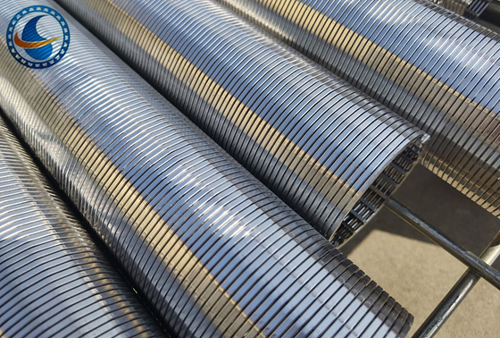 60um Slot Od 75mm Wedge Wire Screen Pipa Lingkaran Murni