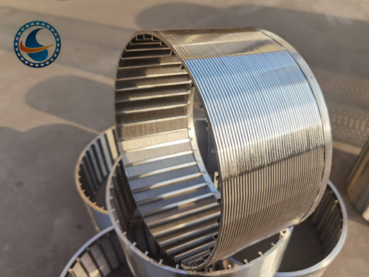 300um Slot Wedge Wire Screen Pipa Stainless Steel 304 Berbentuk Drum