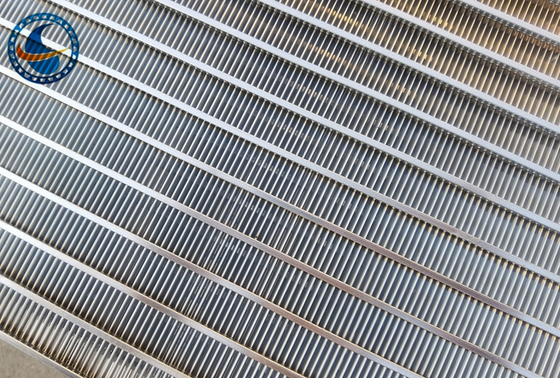 Stainless Steel Slotted Vee Wedge Wire Screen Panel Pengelasan Perlawanan Listrik