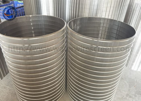 Stainless Steel 316l Reverse Wedge Screen Filter Johnson Drum Screen Untuk Pencucian Kembali
