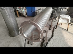 Rotary Drum Wedge Wire Screen Filter Non Plugging Untuk Industri Minyak