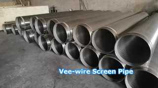 SS304 OD 14" Pipa Layar Vee-wire Dengan Berulir BTC