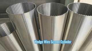 Silinder Layar Kawat Baji Slot SS 316L 25μm